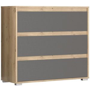 NABBI Thebes CH-3DRWS zásuvková komoda dub artisan / sivá vyobraziť