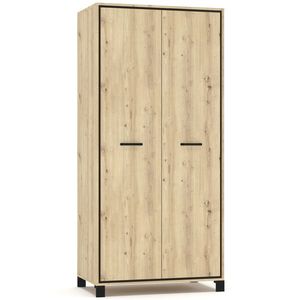 NABBI Vinap W-2D dvojdverová šatníková skriňa dub artisan / wenge tmavá vyobraziť