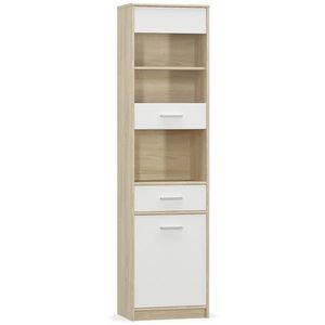 NABBI Tavir SC-1D1DRW vitrína dub sonoma / biela vyobraziť