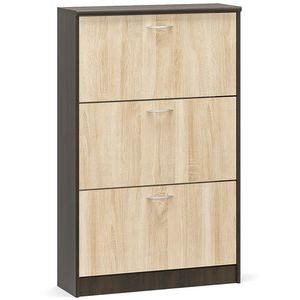 NABBI Luzon 3D-60 botník (skrinka na topánky) dub sonoma / wenge tmavá vyobraziť