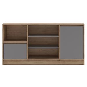NABBI Boran CH dvojdverová komoda dub artisan / sivá vyobraziť
