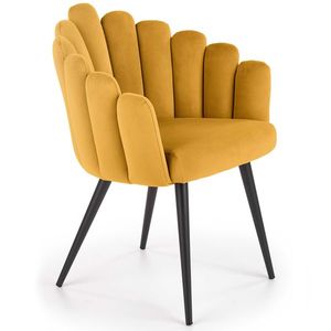 HALMAR K410 jedálenské kreslo horčicová (Velvet) / čierna vyobraziť