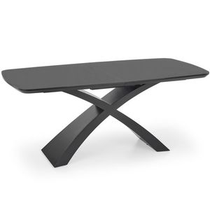 HALMAR Silvestro rozkladací jedálenský stôl tmavosivá / čierna vyobraziť