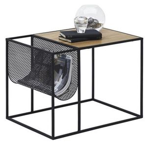 KONDELA Flyn príručný stolík dub / čierna vyobraziť