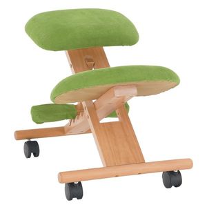 KONDELA Groco ergonomická kľakačka na kolieskach zelená / buk vyobraziť
