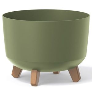 NABBI DGRL300 plastový kvetináč na nožičkách 29 cm zelená vyobraziť