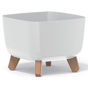 NABBI DGQL240 plastový kvetináč na nožičkách 24 cm biela vyobraziť
