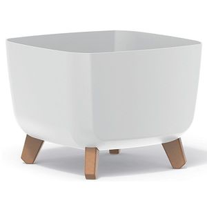 NABBI DGQL300 plastový kvetináč na nožičkách 29 cm biela vyobraziť