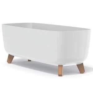 NABBI DGCL600 plastový kvetináč na nožičkách 58 cm biela vyobraziť