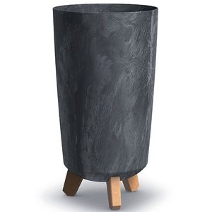 NABBI DGTL200E plastový kvetináč na nožičkách 19, 5 cm antracit vyobraziť