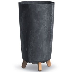 NABBI DGTL240E plastový kvetináč na nožičkách 23, 9 cm antracit vyobraziť