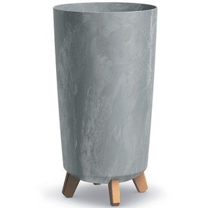 NABBI DGTL240E plastový kvetináč na nožičkách 23, 9 cm sivý betón vyobraziť