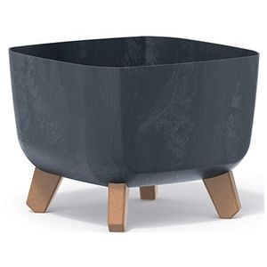 NABBI DGQL240E plastový kvetináč na nožičkách 24 cm antracit vyobraziť