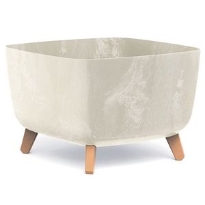 NABBI DGQL400E plastový kvetináč na nožičkách 39 cm krémová vyobraziť