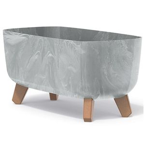 NABBI DGCL400E plastový kvetináč na nožičkách 39 cm sivý betón vyobraziť