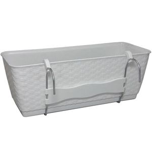 NABBI DRL400PW plastový balkónový kvetináč 38, 6 cm biela vyobraziť