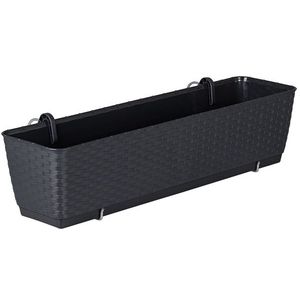 NABBI DRL600PW plastový balkónový kvetináč 59 cm antracit vyobraziť