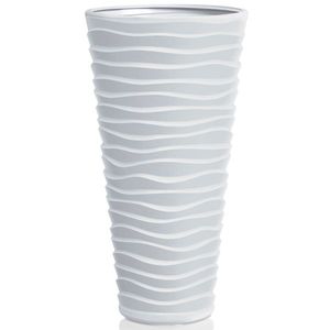 NABBI DPSA400 vysoký plastový kvetináč 38, 7 cm biela vyobraziť