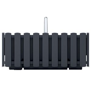 NABBI DDEF400W samozavlažovací plastový balkónový kvetináč 38 cm antracit vyobraziť