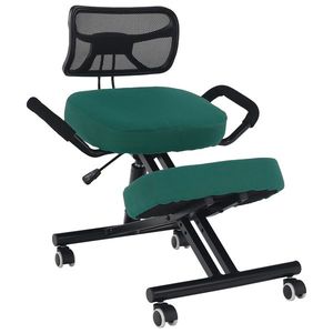 KONDELA Rufus ergonomická kľakačka na kolieskach zelená / čierna vyobraziť
