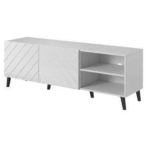 CAMA MEBLE Abeto 150 tv stolík biela / biely lesk vyobraziť