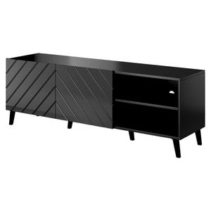 CAMA MEBLE Abeto 150 tv stolík čierna / čierny lesk vyobraziť