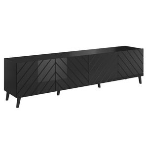 CAMA MEBLE Abeto 200 tv stolík čierna / čierny lesk vyobraziť