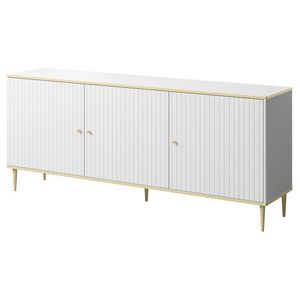 CAMA MEBLE Glamour 180 trojdverová komoda biela / zlatá vyobraziť