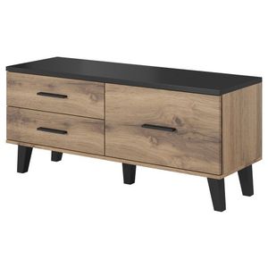 CAMA MEBLE Lotta 120 1D2S tv stolík dub wotan / čierna vyobraziť