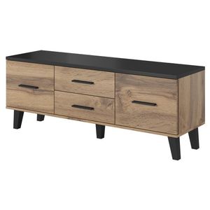 CAMA MEBLE Lotta 140 2D2S tv stolík dub wotan / čierna vyobraziť