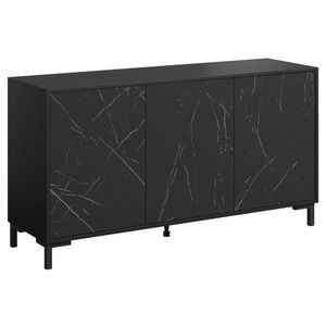 CAMA MEBLE Marmo 150 3D trojdverová komoda čierna vyobraziť