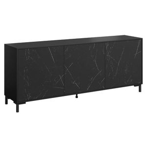 CAMA MEBLE Marmo 200 3D trojdverová komoda čierna vyobraziť