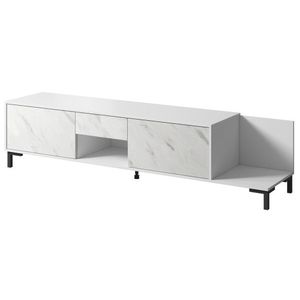 CAMA MEBLE Marmo 2D1S1K tv stolík biela vyobraziť
