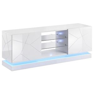 CAMA MEBLE Qiu 160 tv stolík biely lesk vyobraziť