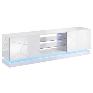 CAMA MEBLE Qiu 200 tv stolík biely lesk vyobraziť