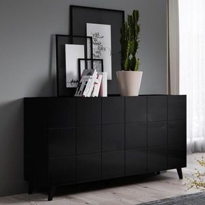 CAMA MEBLE Reja KOM2D dvojdverová komoda čierny lesk vyobraziť
