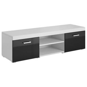 CAMA MEBLE Samba REG9 tv stolík biela / čierny lesk vyobraziť