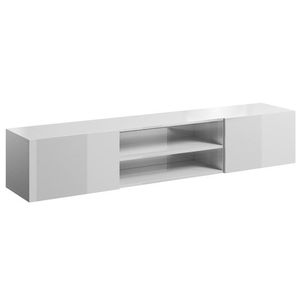CAMA MEBLE Slide 200 K tv stolík biela / biely lesk vyobraziť