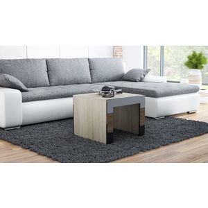 CAMA MEBLE Tess Kwadrat konferenčný stolík dub sonoma / čierny lesk vyobraziť