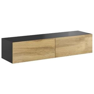 CAMA MEBLE Vigo 140 tv stolík čierna / dub wotan vyobraziť