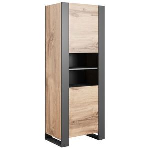 CAMA MEBLE Wood policová skriňa dub wotan / antracit vyobraziť
