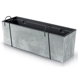 NABBI DUC600EW plastový balkónový kvetináč 58 cm sivý betón vyobraziť