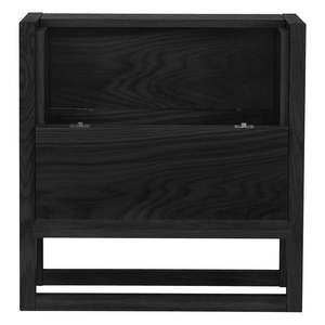 Čierna vinotéka z dubového dreva 59x60 cm NewEst - Woodman vyobraziť