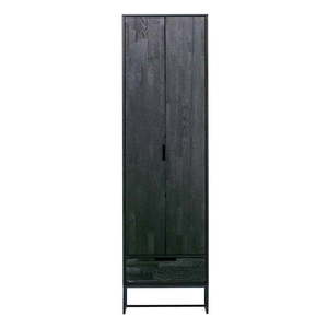 Čierna šatníková skriňa z jaseňového dreva 60x210 cm Silas – WOOOD vyobraziť