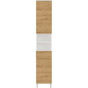 Biela vysoká kúpeľňová skrinka v dekore duba 34x190 cm Torrance - Germania vyobraziť