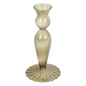 Zelený sklenený svietnik PT LIVING Swirl, výška 17 cm vyobraziť