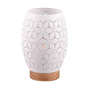 Biela stolová lampa (výška 21 cm) Bidar – Trio vyobraziť