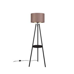 Čierna stojacia lampa s poličkou (výška 152 cm) Colette – Trio vyobraziť