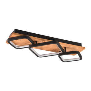 Matne čierno-hnedé LED stmievateľné stropné svietidlo 32x67 cm Rama – Trio vyobraziť