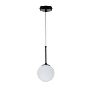 Čierne závesné svietidlo so skleneným tienidlom ø 15 cm Pompei - Candellux Lighting vyobraziť